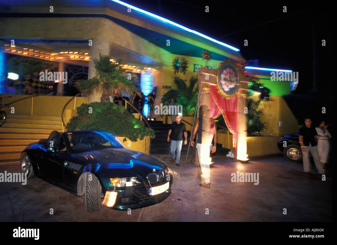 Ragtop in front of club and discotheque El Divino Ibiza City Ibiza Balearic  Islans Spain Stock Photo - Alamy