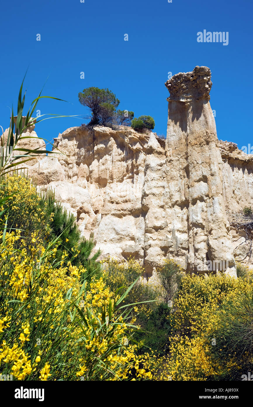 Geological site at Ille sur Têt, France. Stock Photo