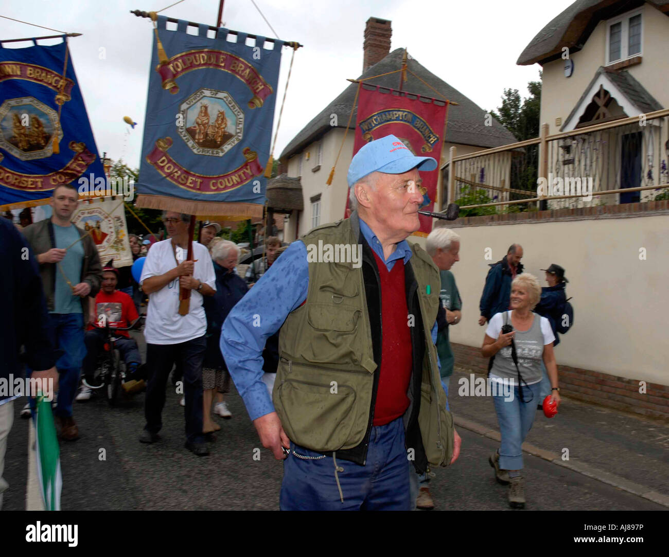 Tony Benn MP at the Tolpuddle Martyrs Trade Union Rally, Dorset, Britain, UK Stock Photo