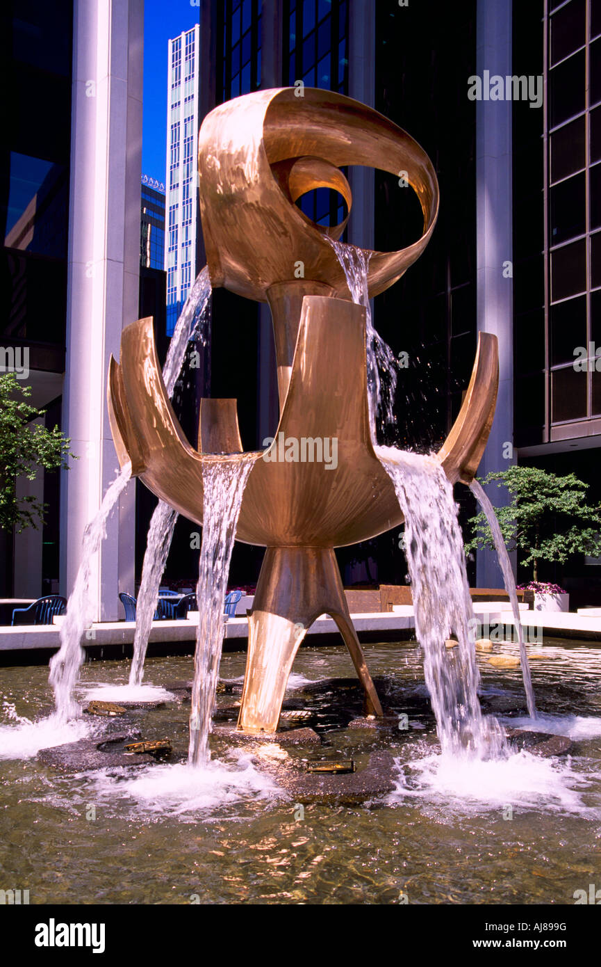 Modern Fountain Sculpture at Bentall Centre, Vancouver, BC, British