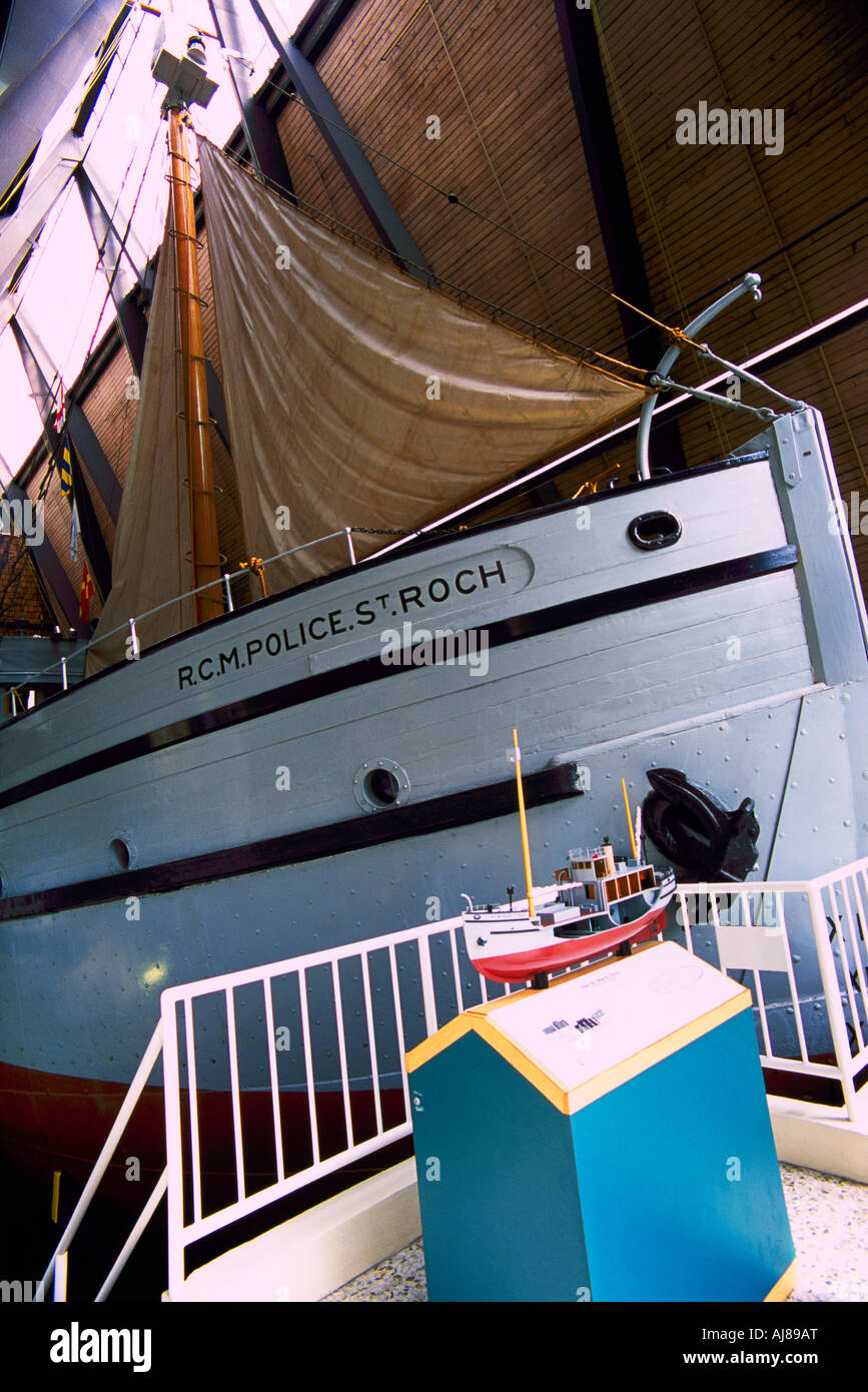 St. Roch RCMP Ship at Vancouver Maritime Museum, BC, British Columbia, Canada - a National Historic Site in Kitsilano Stock Photo