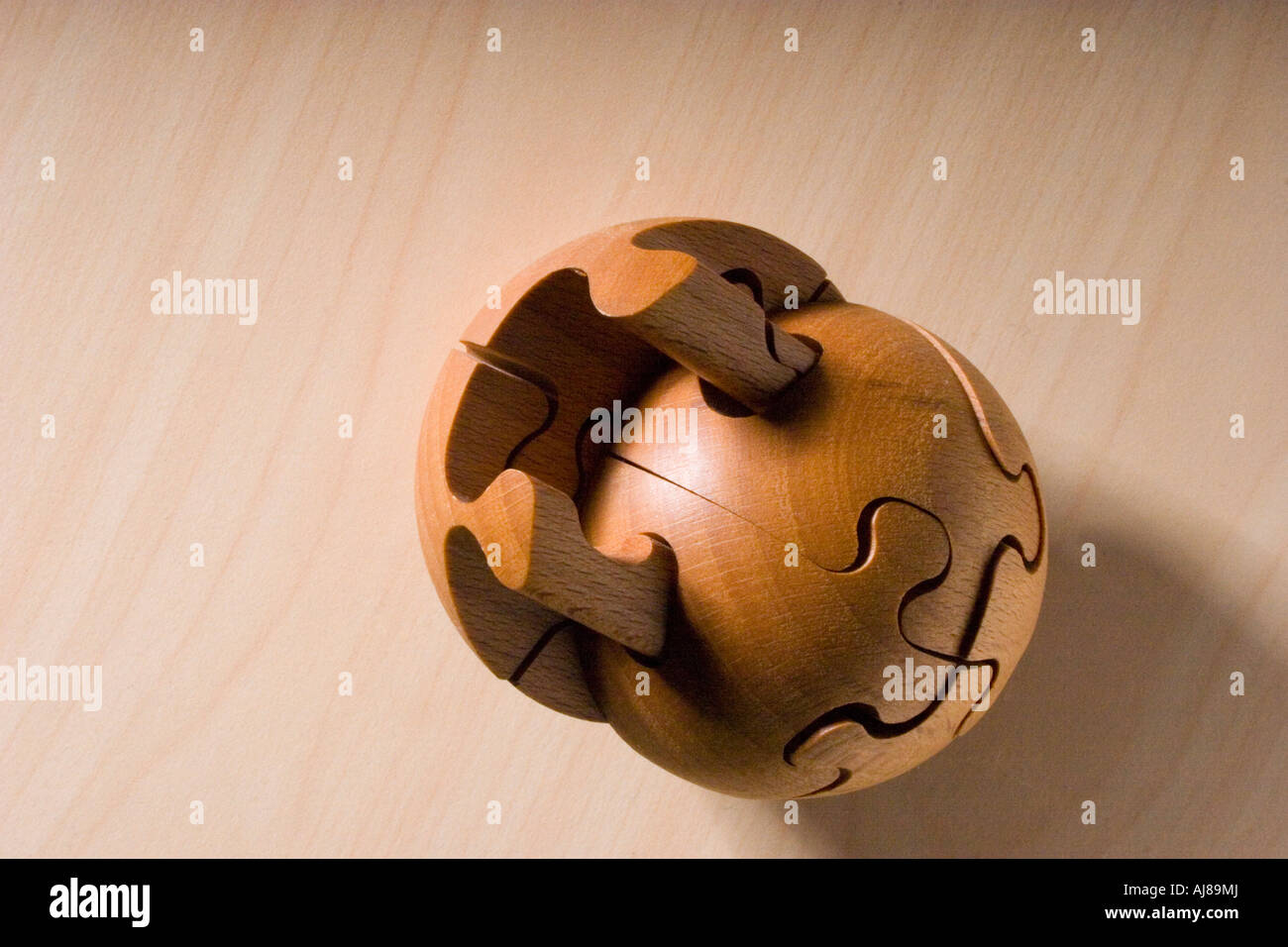 round wooden puzzle Stock Photo Alamy