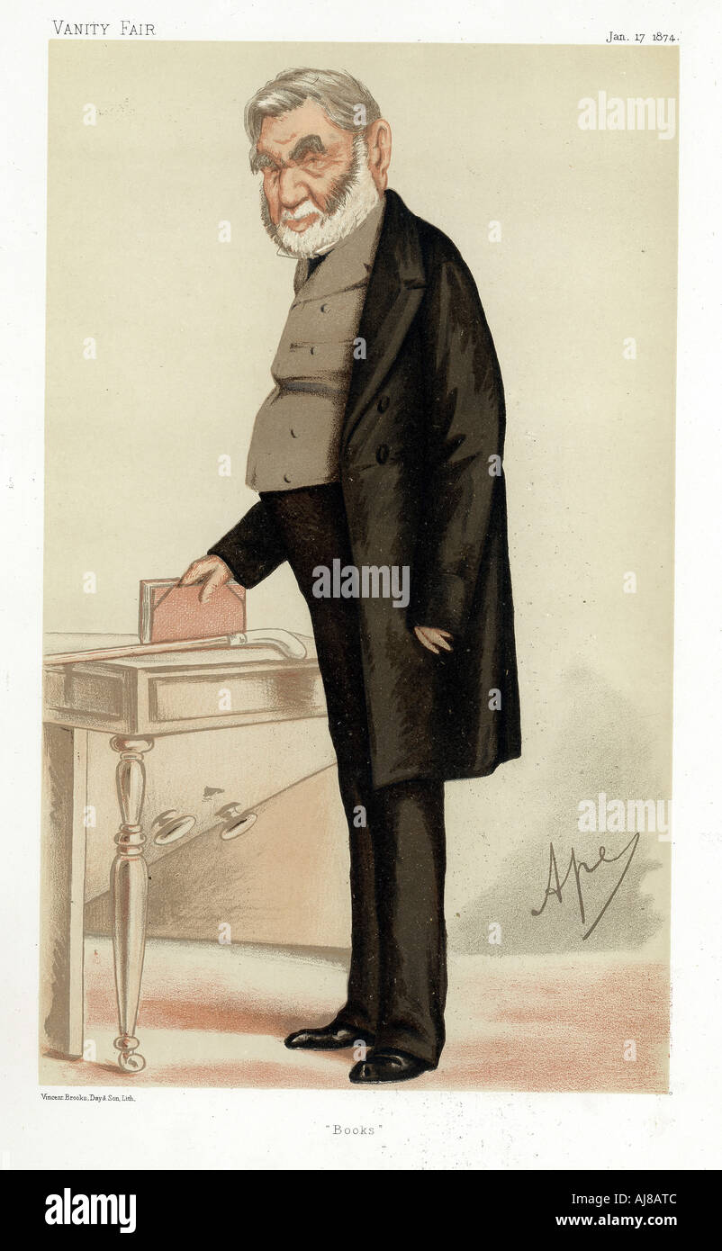 Anthony Panizzi, Italian bibliographer, 1874. Artist: Carlo Pellegrini Stock Photo