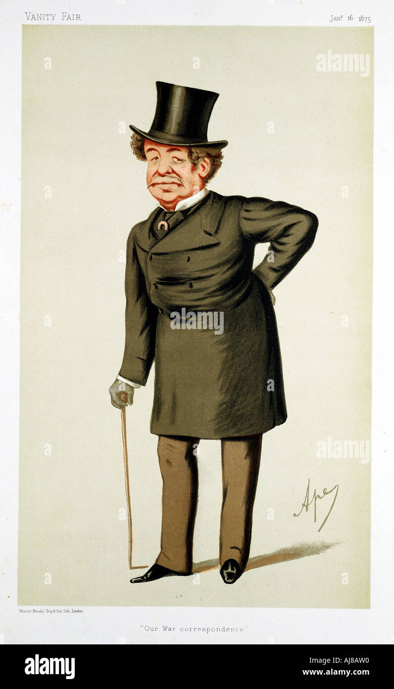 William Howard Russell, Irish-born British journalist, 1875. Artist: Carlo Pellegrini Stock Photo