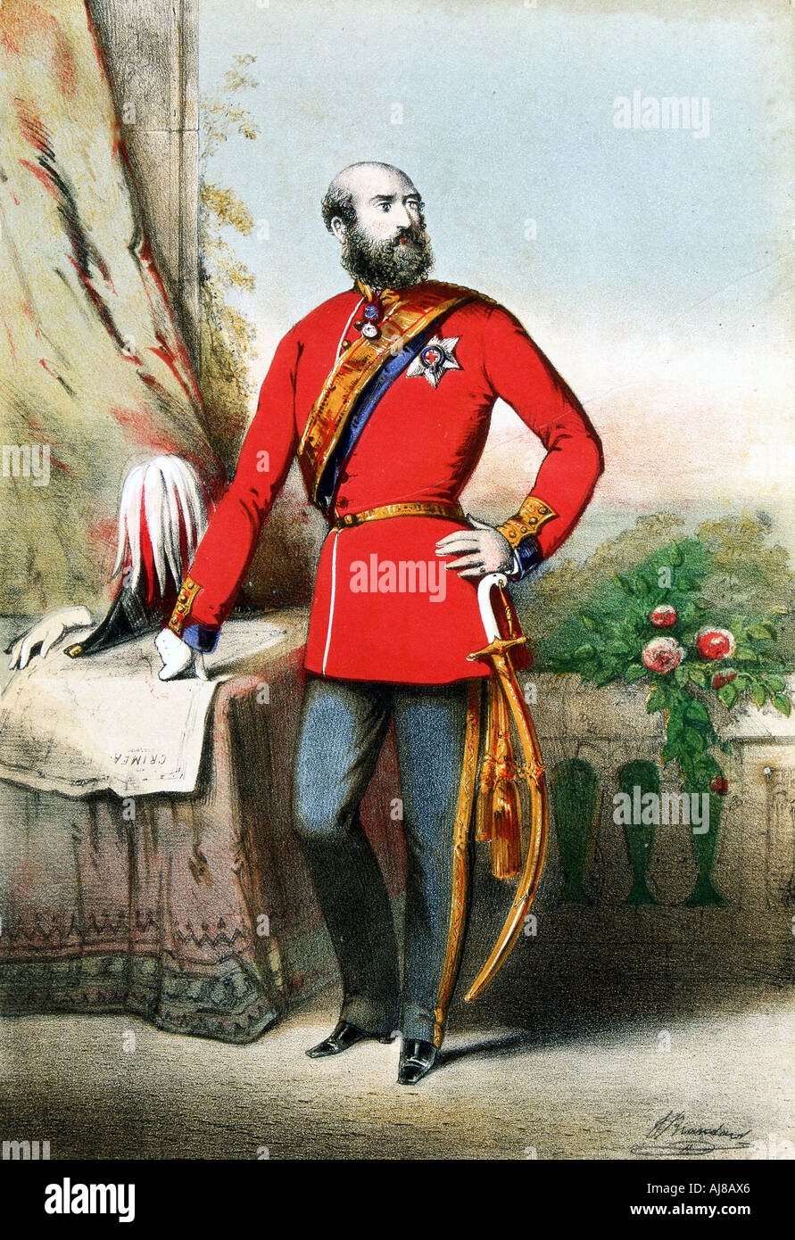 George William Frederick Charles, 2nd Duke of Cambridge, British soldier, c1855. Artist: Unknown Stock Photo