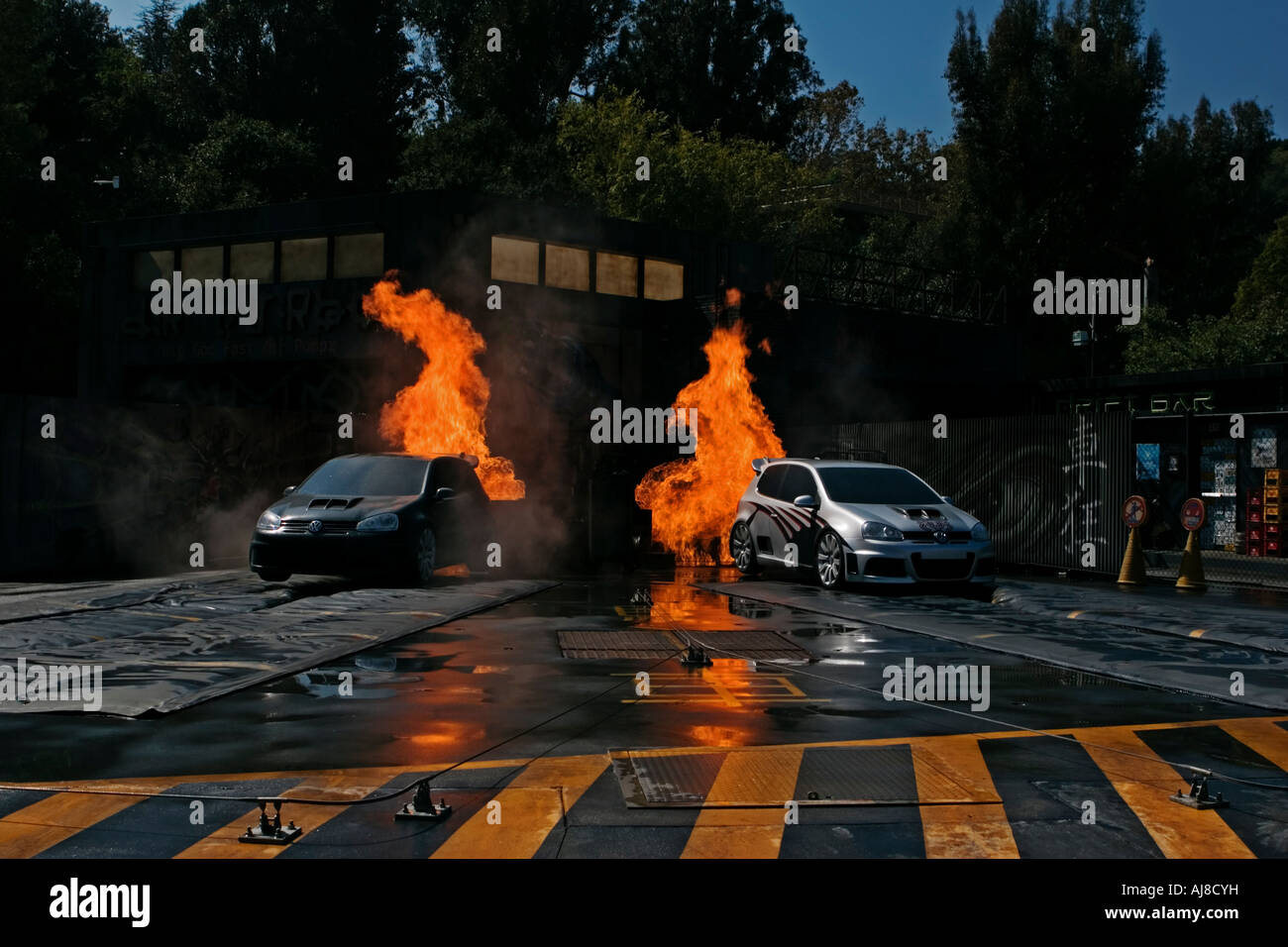 Los angeles fire cars hi-res stock photography and images - Alamy