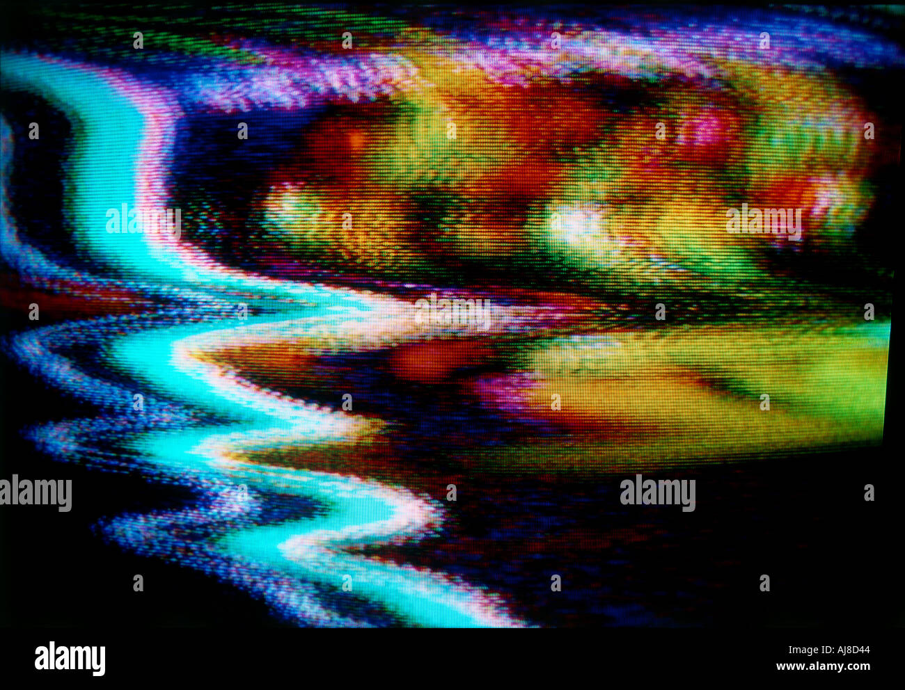 Blurry abstract TV screen pattern Stock Photo - Alamy