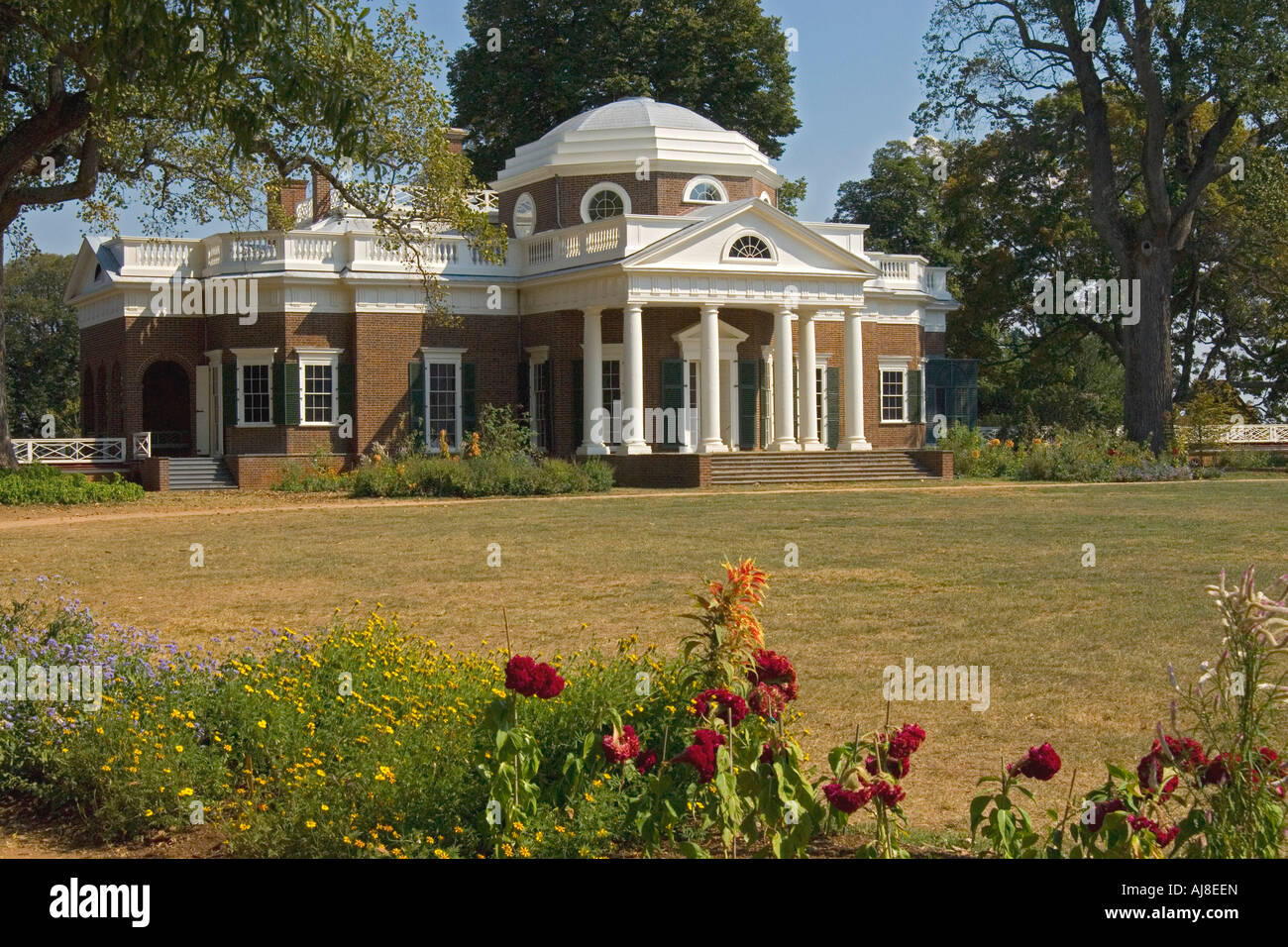 Monticello home of U. S. President Thomas Jefferson Stock Photo