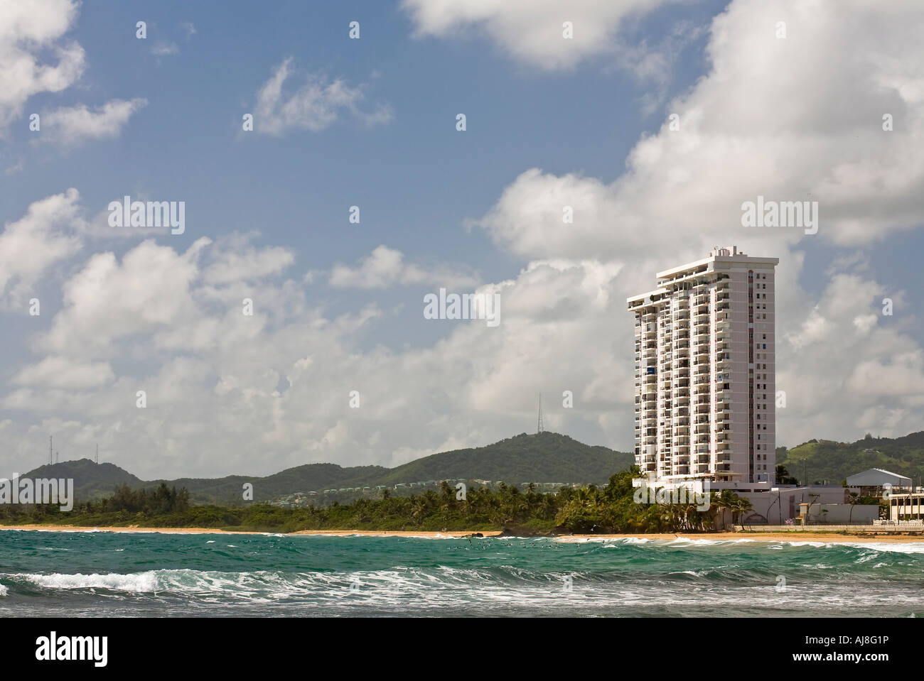 Hotel on beautiful Luquillo Beach in Puerto Rico Stock Photo Alamy