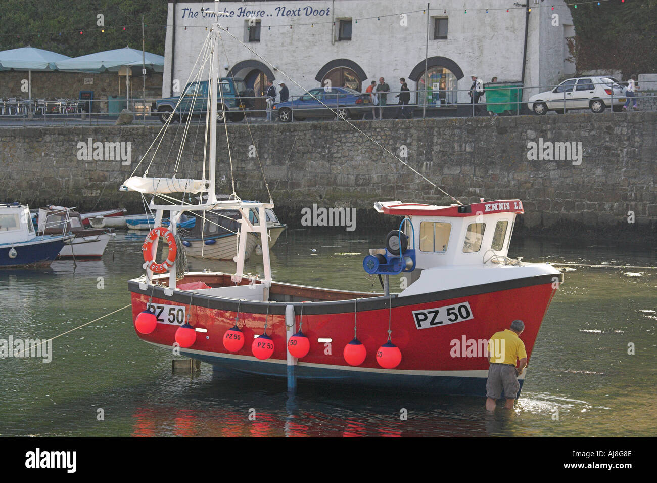 Fishing Boat, Porthleven Harbour, Cornwall, UK Stock Photo Alamy