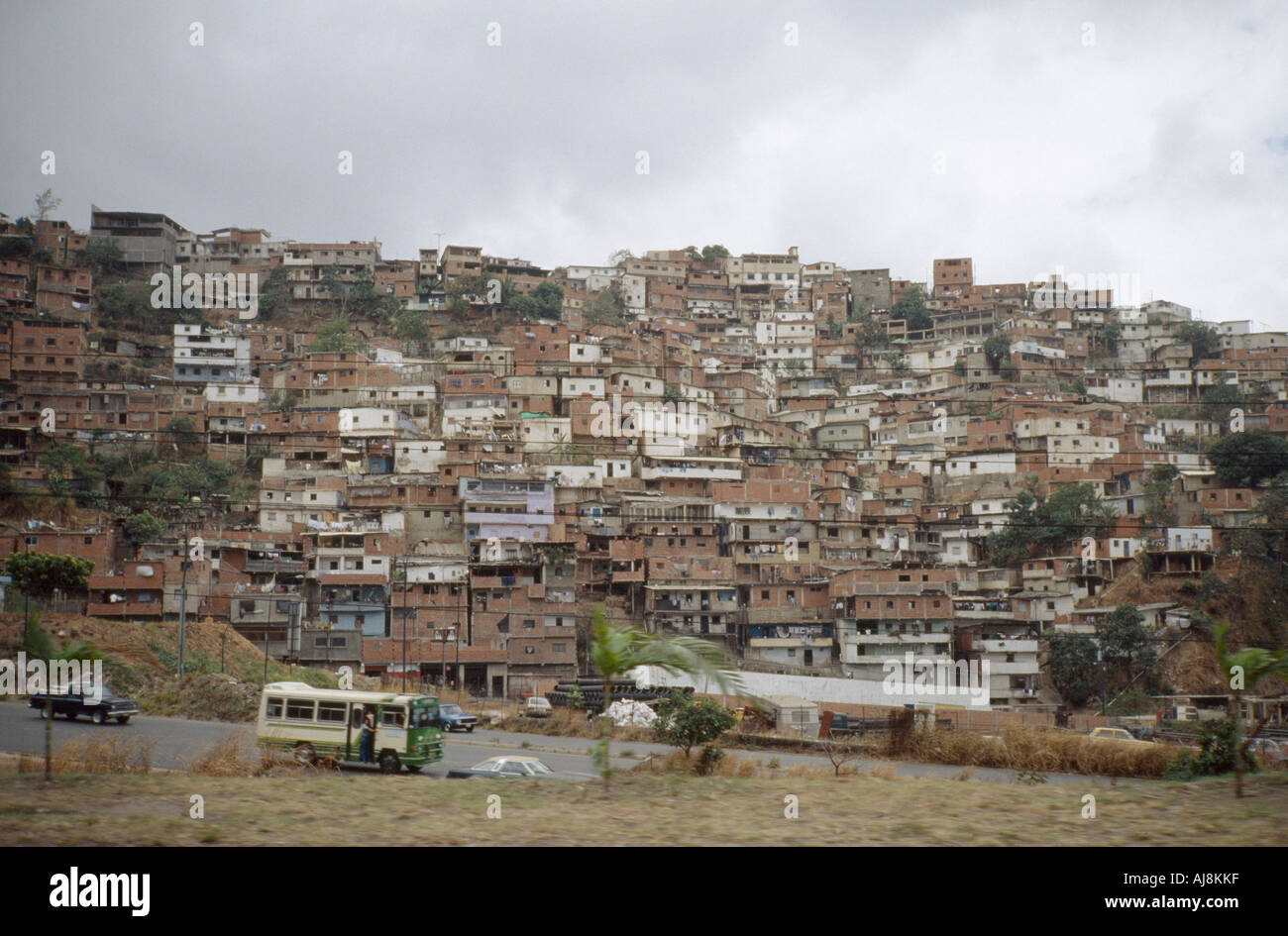 Dense residential area Caracas Venezuela Stock Photo