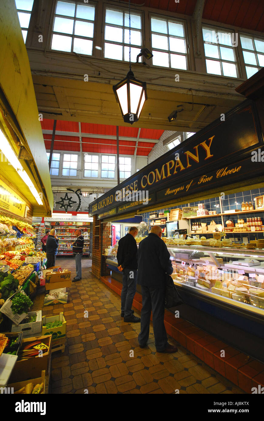 OXFORD, UK. The Covered Market, with the Oxford Cheese Company on the