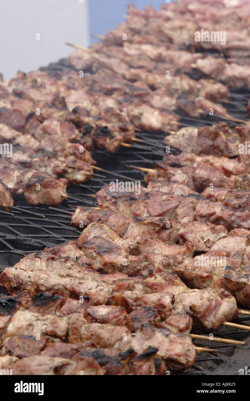 barbecue grilled meat Stock Photo