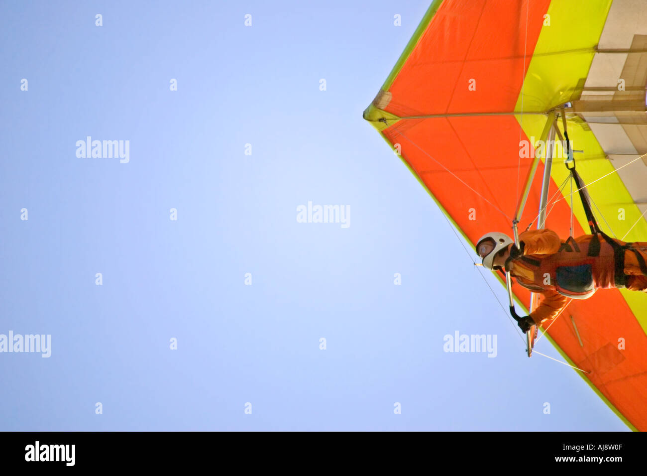 hang glider flying in the sky Stock Photo Alamy