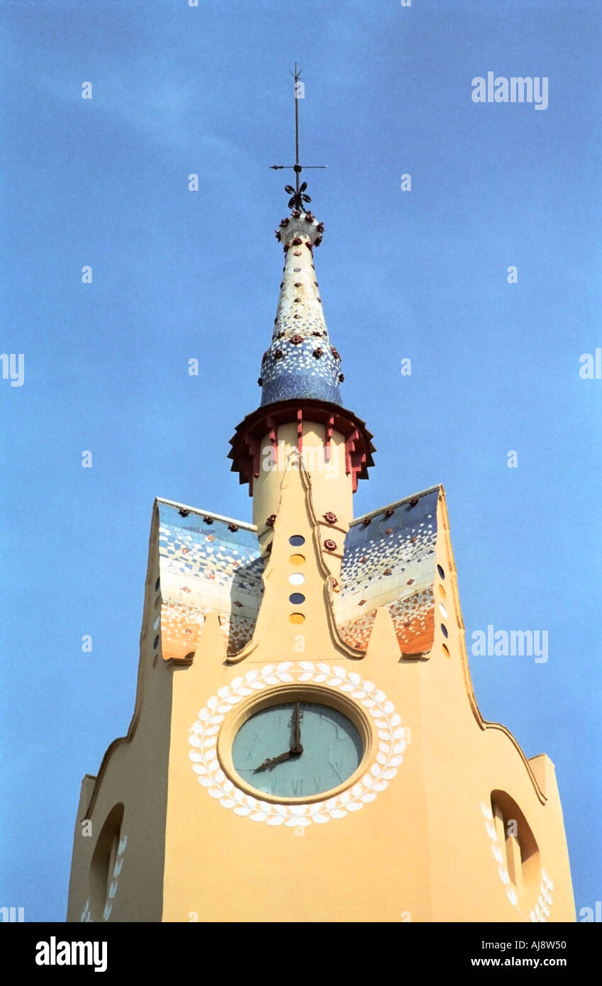 Clock tower Sitges Spain Stock Photo Alamy