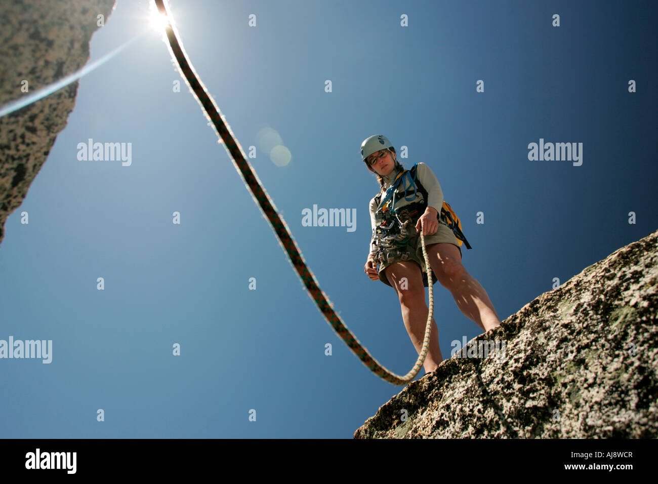 Rock climbing in southern California Stock Photo Alamy