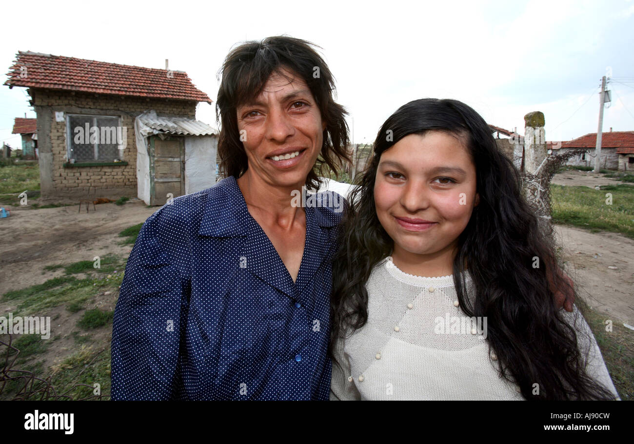 Elisaveta with her mother Stock Photo