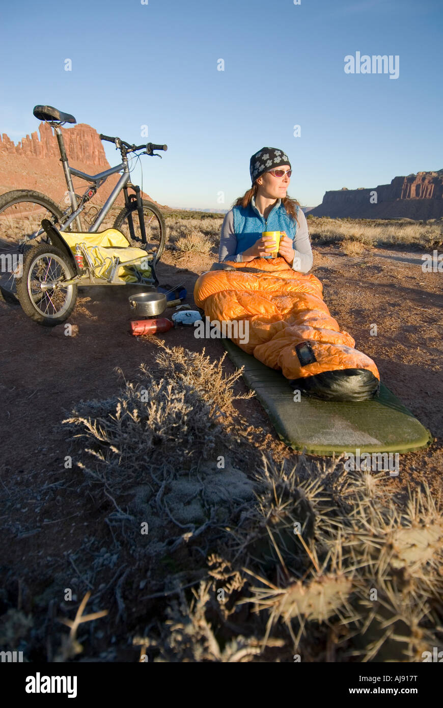 Woman in sleeping bag hot hires stock photography and images Alamy