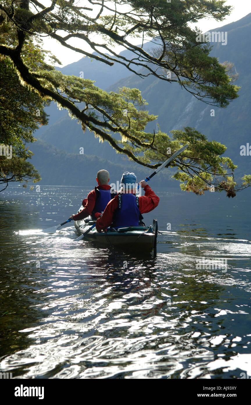 Sea kayaking in New Zealand Stock Photo Alamy
