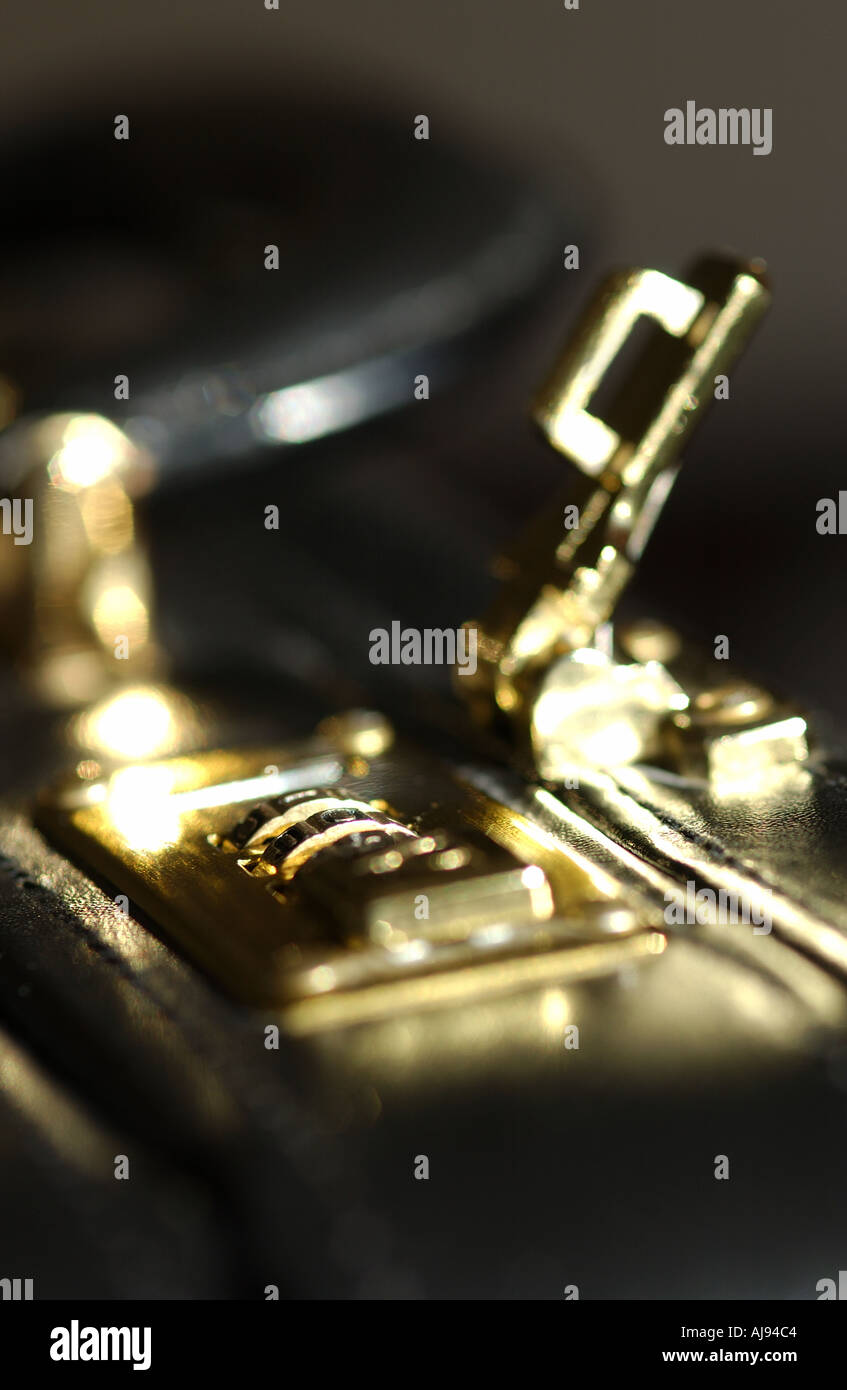 Close up of briefcase combination lock Stock Photo - Alamy