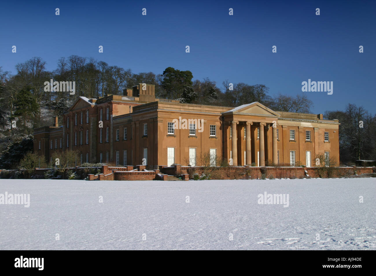Himley Hall in winter Stock Photo Alamy