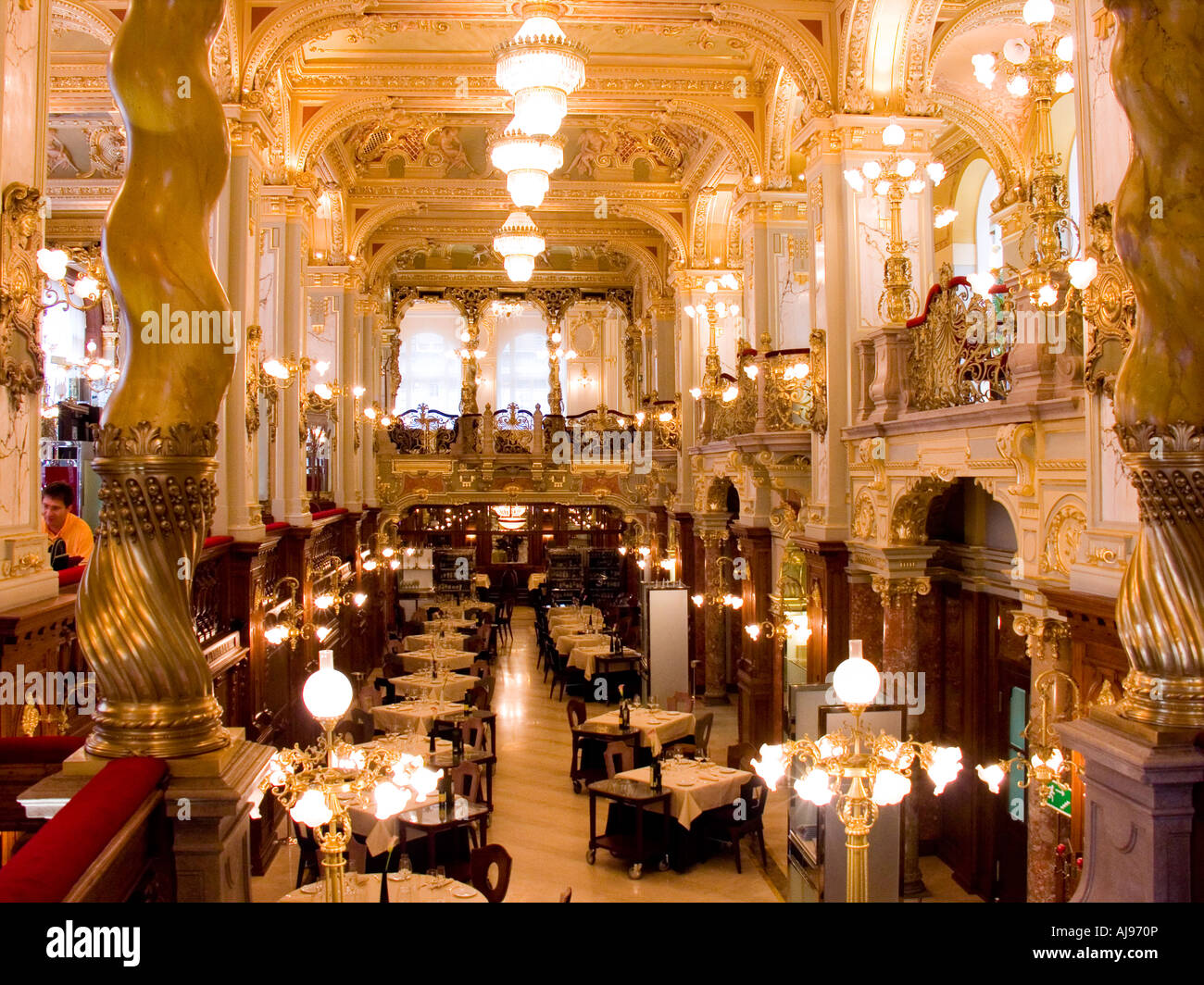 Cafe New York Budapest, Hungary Stock Photo