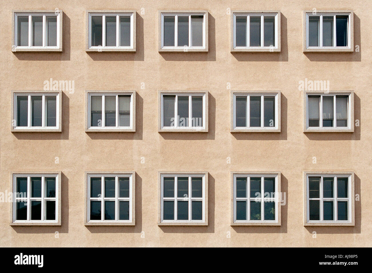 Windows of residential apartments Stock Photo