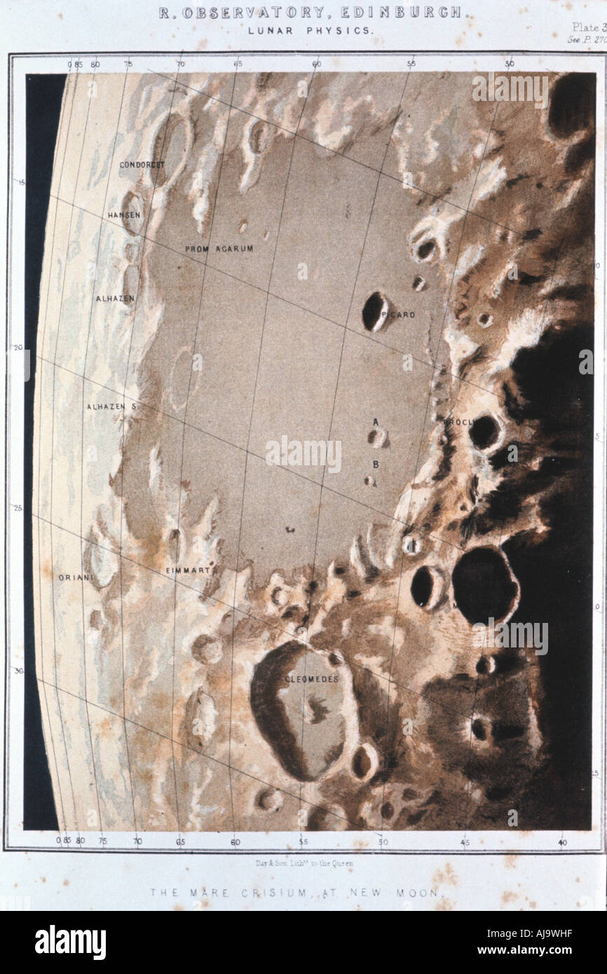 Part of the lunar surface, 1857. Artist: Anon Stock Photo