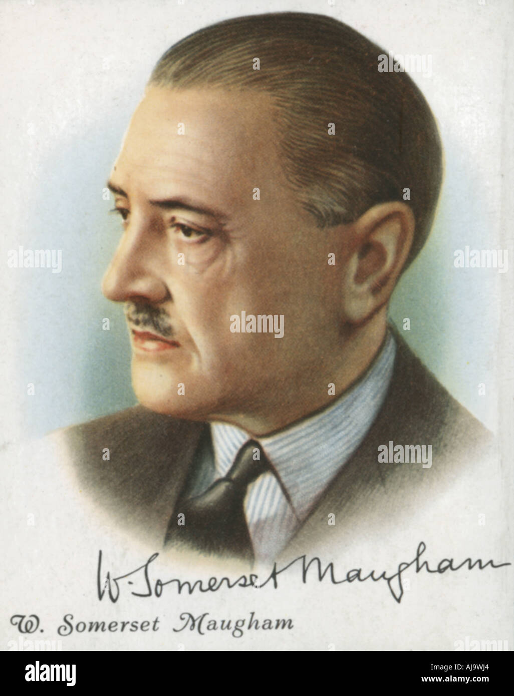William Somerset Maugham, British author of novels, plays and short stories, 1927. Artist: Anon Stock Photo