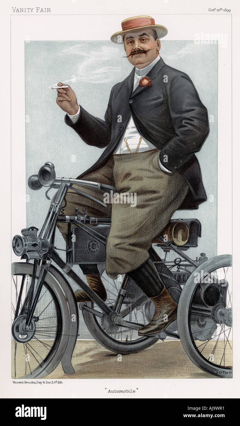 Albert, Comte de Dion, French engineer, 1899. Artist: Unknown Stock Photo