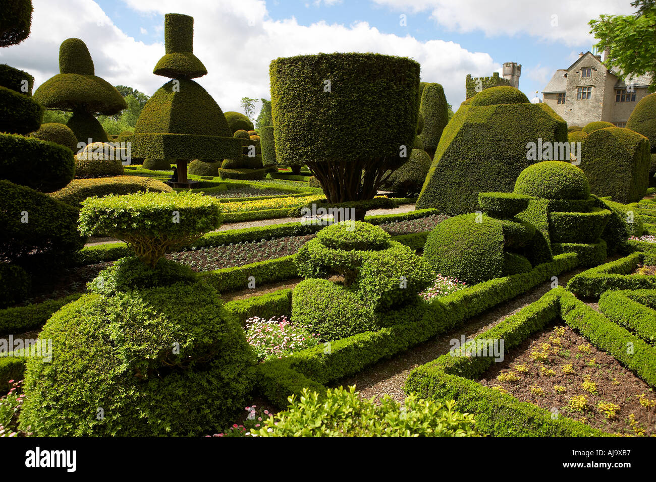 Levens hall and gardens lake district cumbria topiary gardens Stock