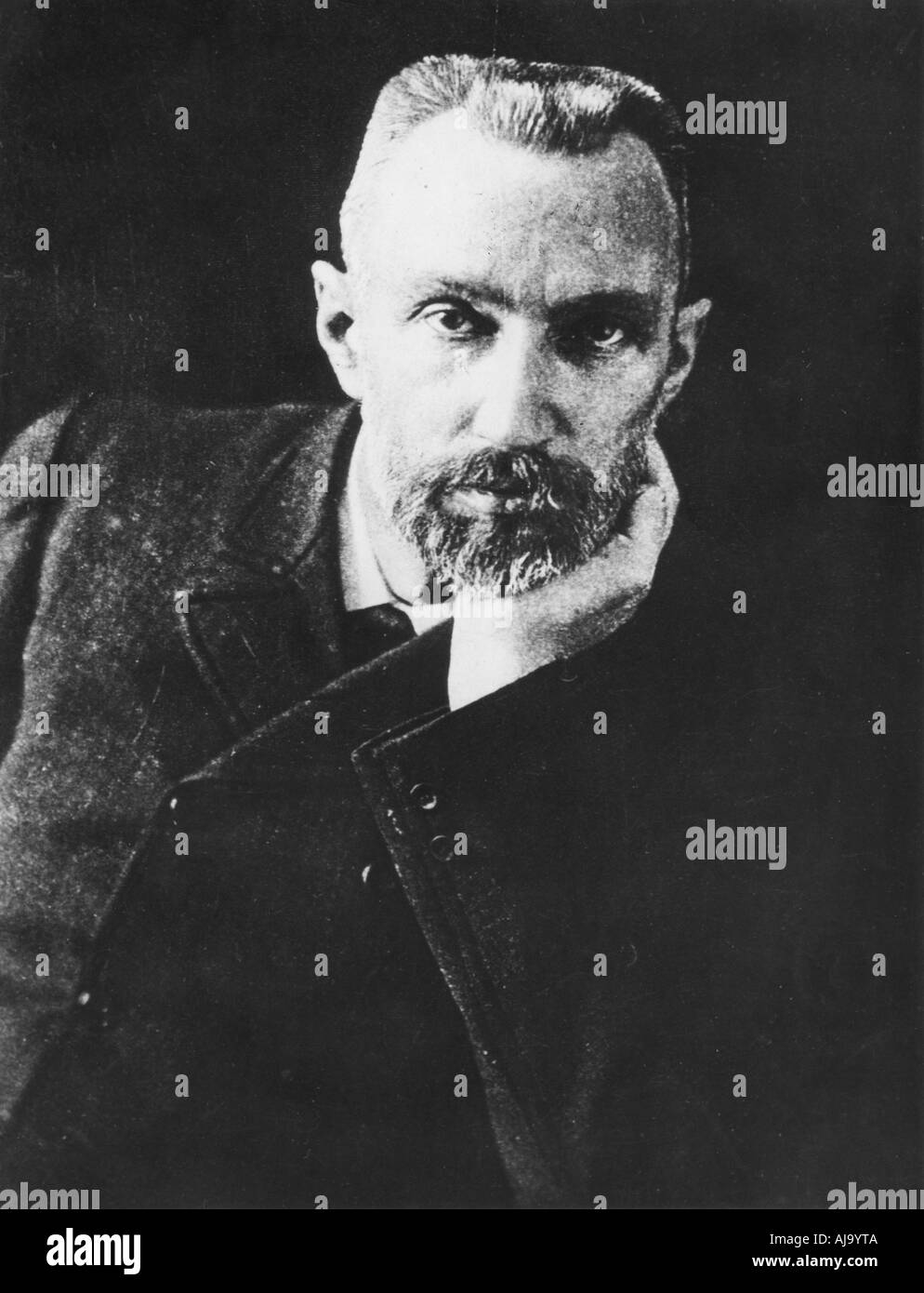 Pierre Curie, French chemist. Artist: Unknown Stock Photo