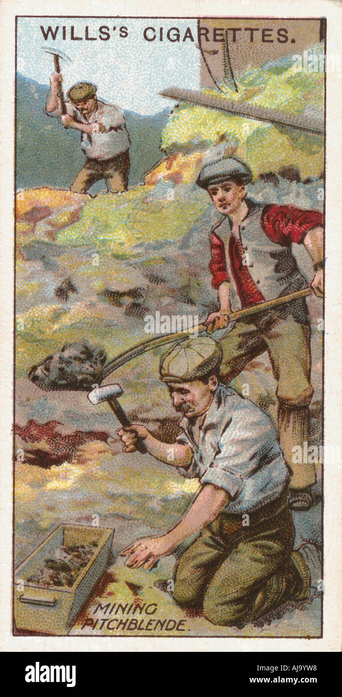 Mining Pitchblende, Cornwall, England, c1916. Artist: Unknown Stock Photo