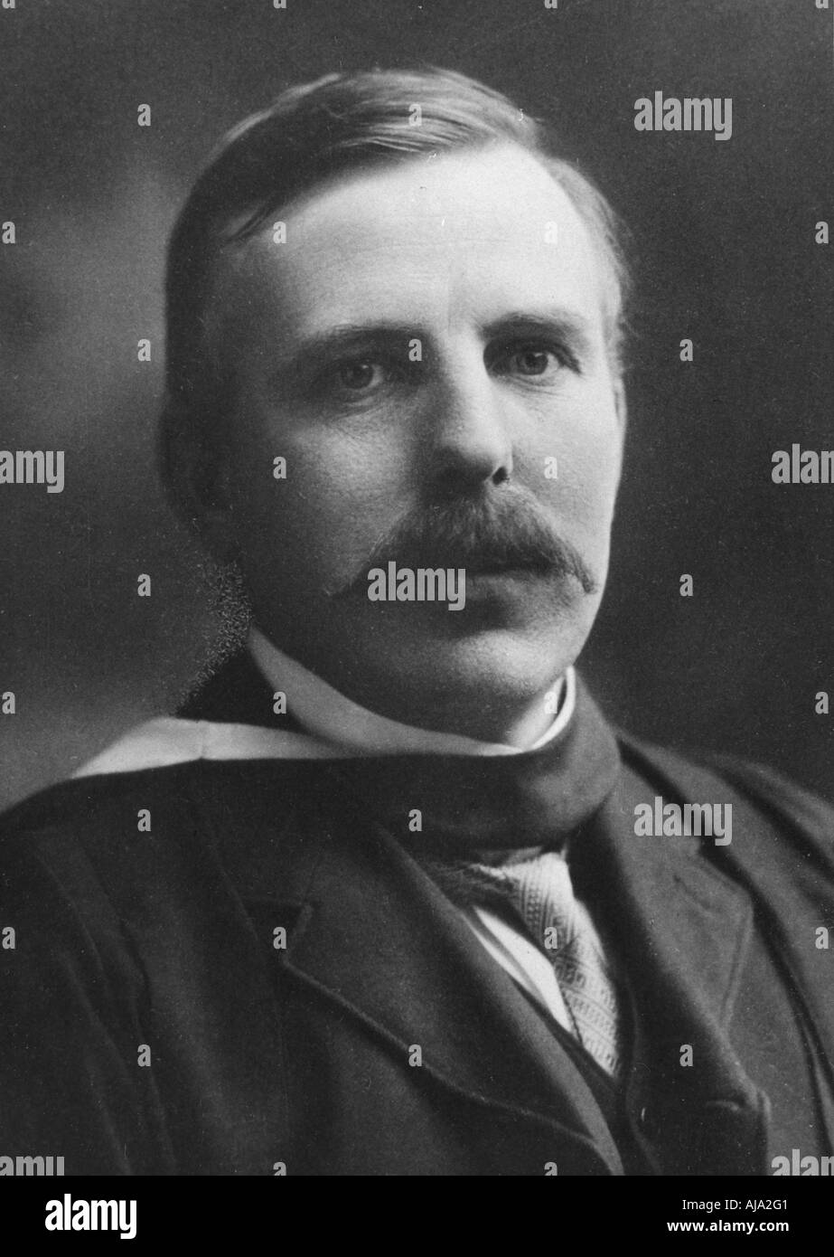 Ernest Rutherford (1871-1937), Nobel prize-winning atomic physicist, c1908. Artist: Unknown Stock Photo