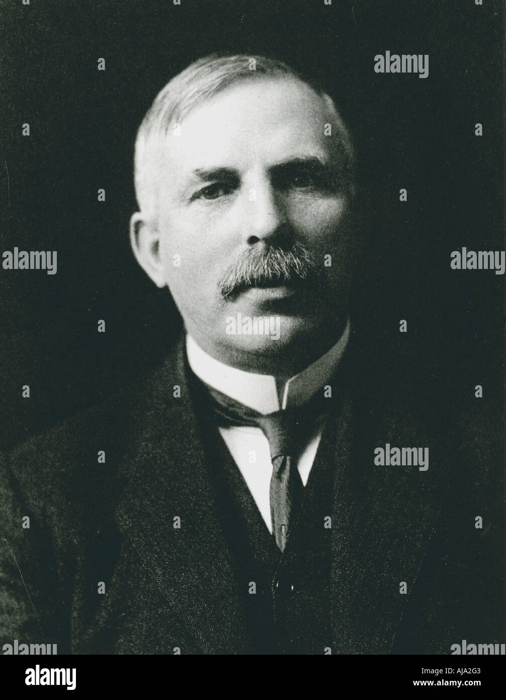 Ernest Rutherford (1871-1937), Nobel prize-winning atomic physicist, c1908. Artist: Unknown Stock Photo