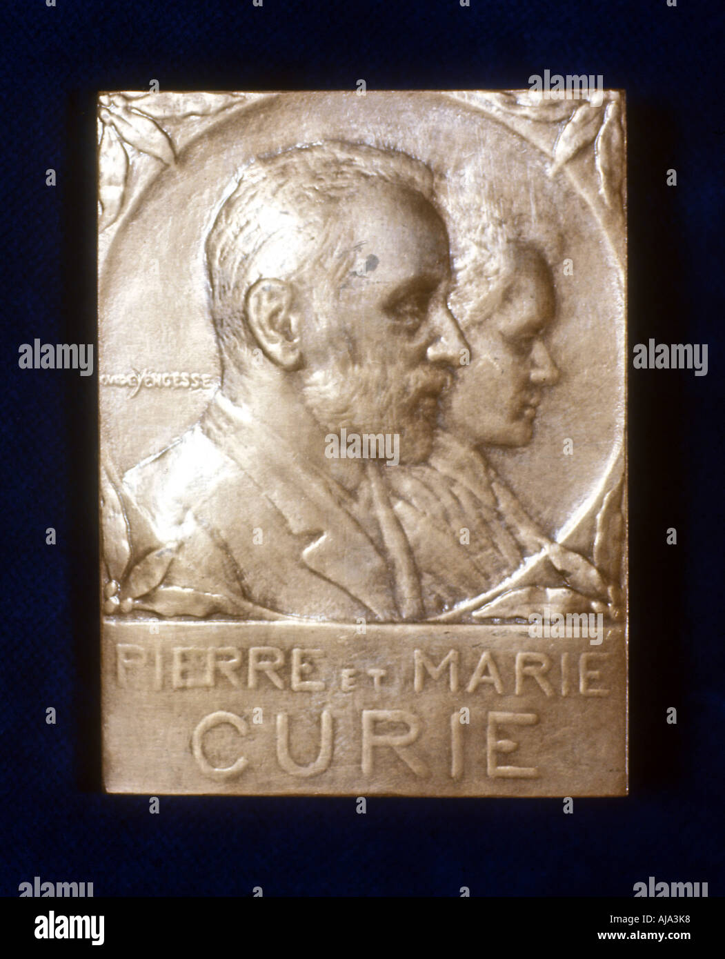 Pierre and Marie Curie, French physicists. Artist: Unknown Stock Photo