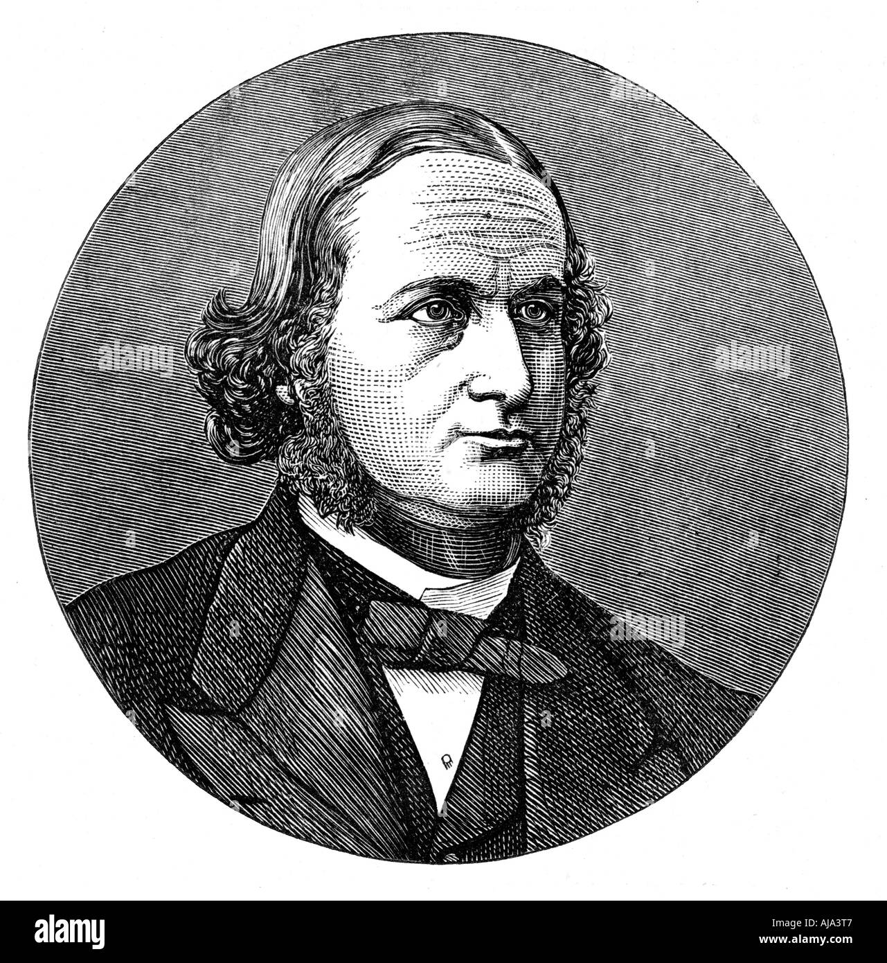 Gustav Robert Kirchhoff, German physicist, 1876. Artist: Unknown Stock Photo