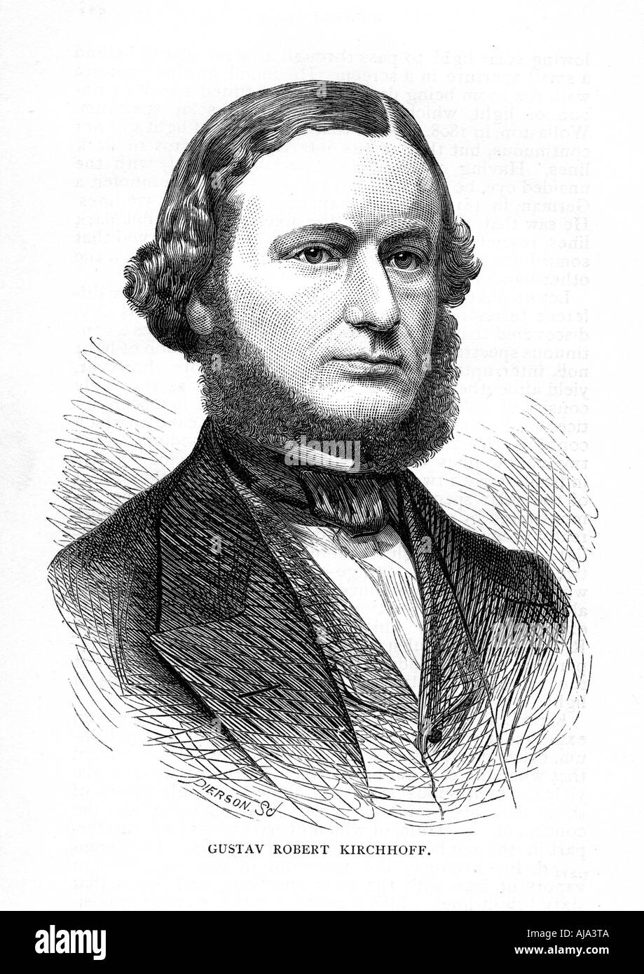 Gustav Robert Kirchhoff, German physicist, 1873. Artist: Unknown Stock Photo