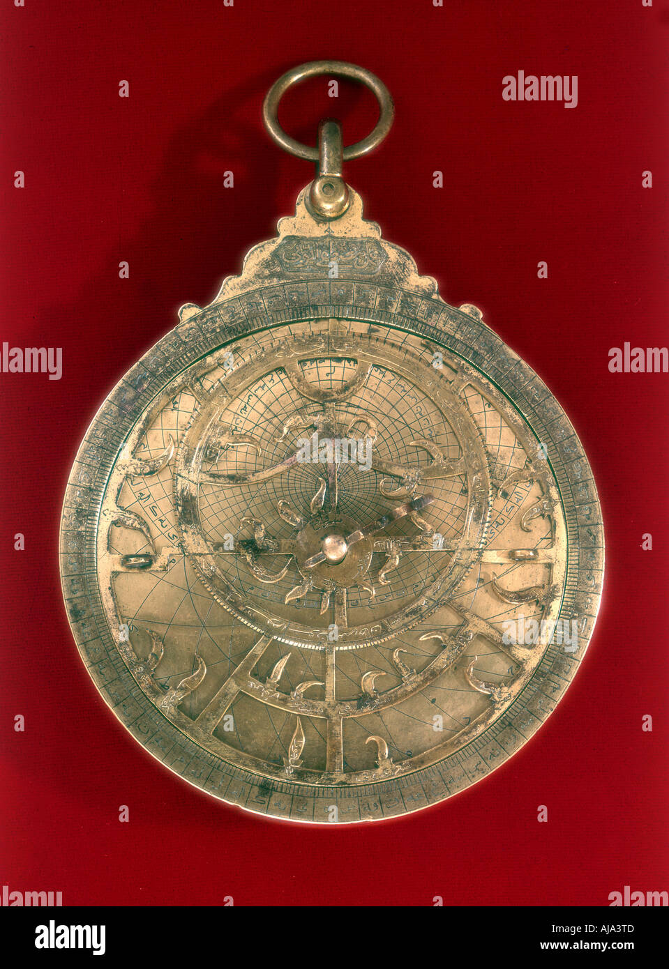 Astrolabe, Arabian navigational instrument, 11th century. Artist: Unknown Stock Photo