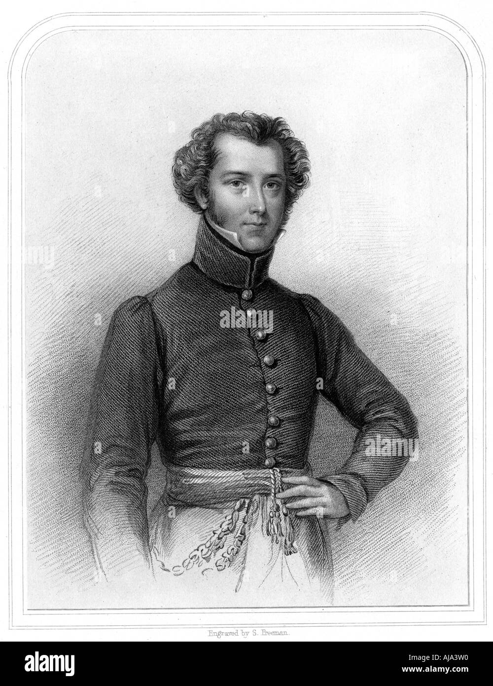 Alexander Gordon Laing, Scottish explorer of Western Africa, 1870. Artist: Unknown Stock Photo