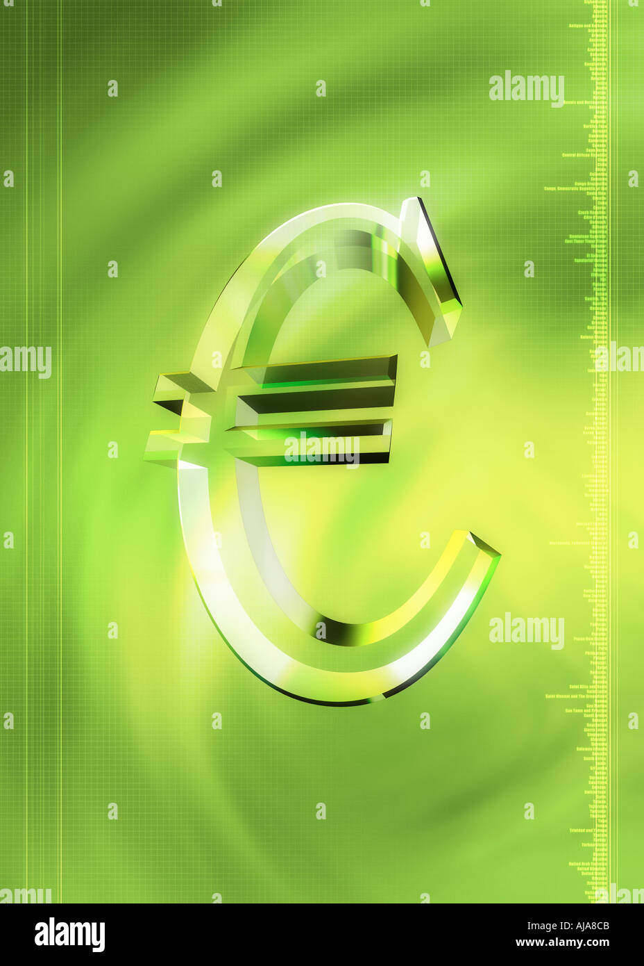 Computer generated 3D Euro sign Stock Photo - Alamy