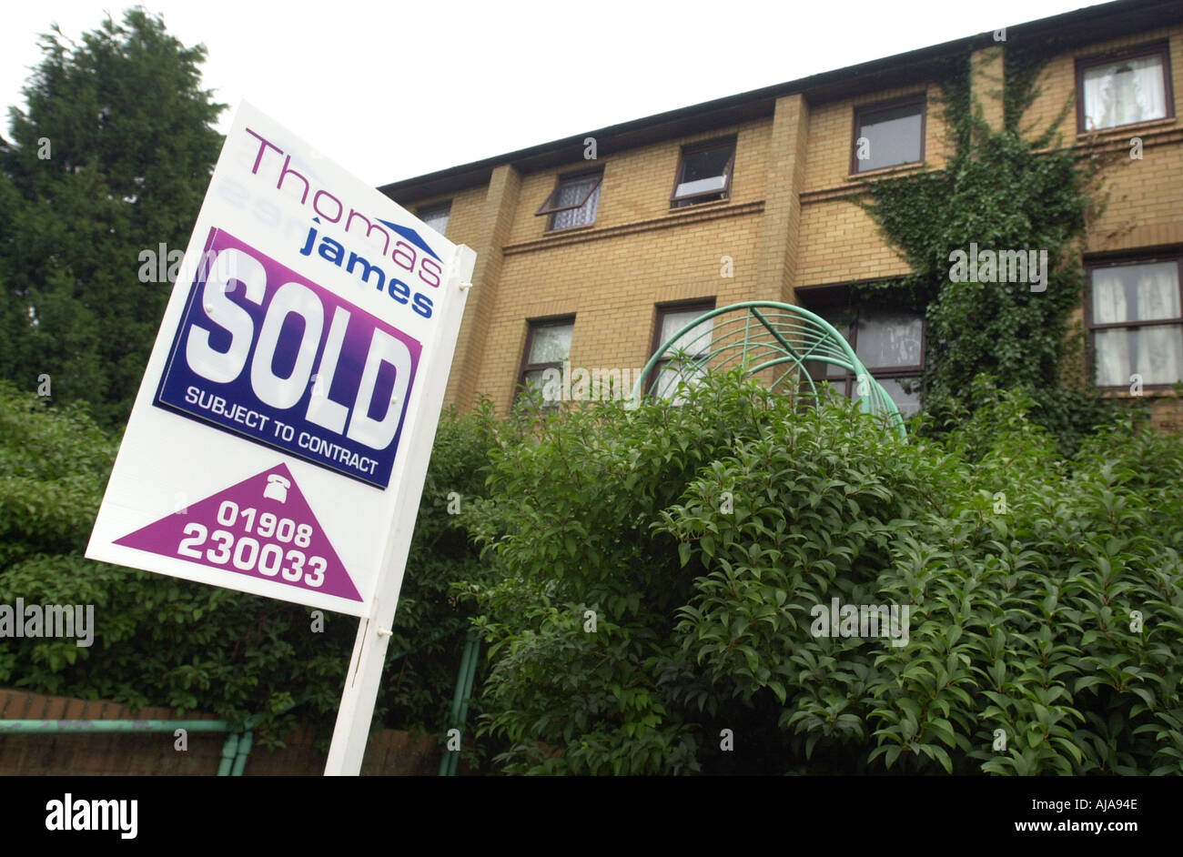 Estate agents sign Stock Photo