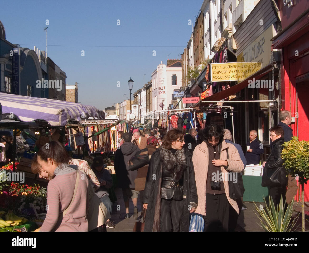 Market Stalls in Portobello Road, Notting Hil, The Royal Borough of