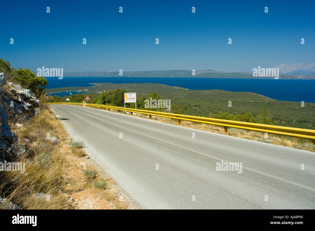 View on Loviste and Hvar Island Croatia Stock Photo