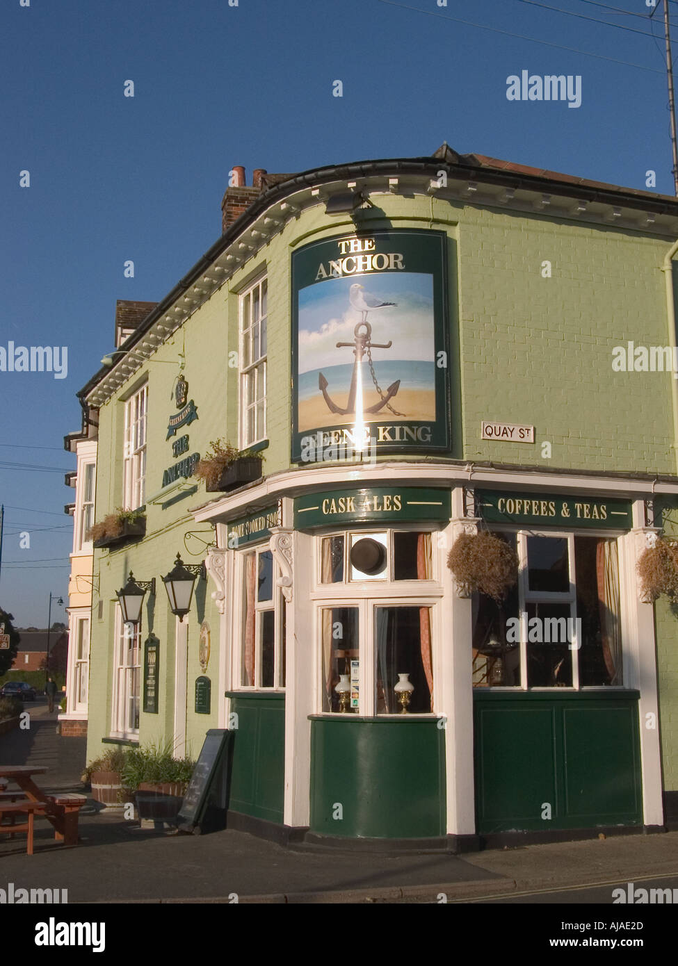 The Anchor Pub, Quay Street, Woodbridge, Suffolk, United Kingdom Stock Photo