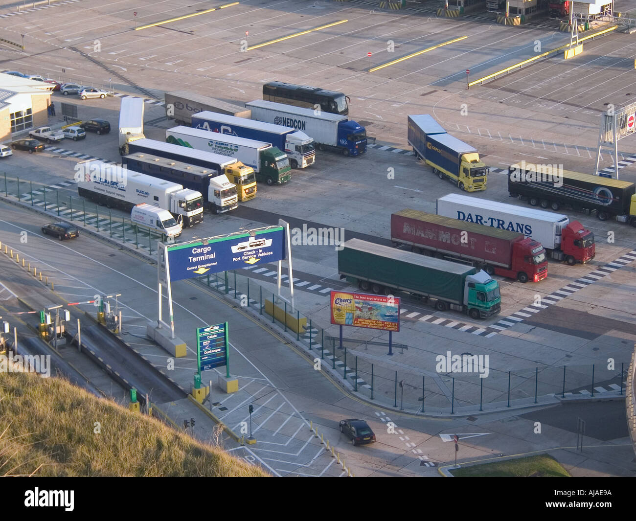 Lorry Park Dover Cross Channel Ferry Port UK Dover to Calais Dover