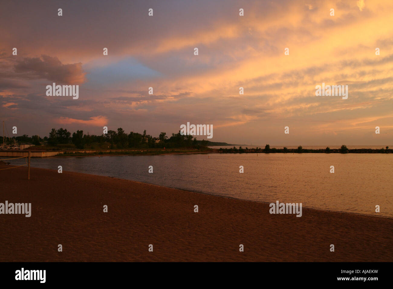 The mouth of the Galien river, New Buffalo, Michigan Stock Photo Alamy