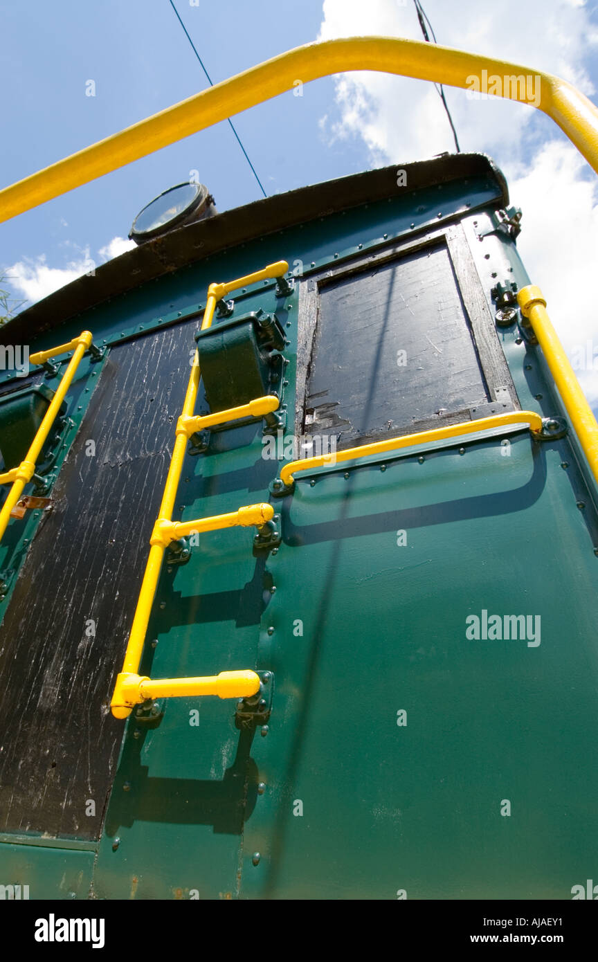 Detail of train engine car body construction Stock Photo Alamy