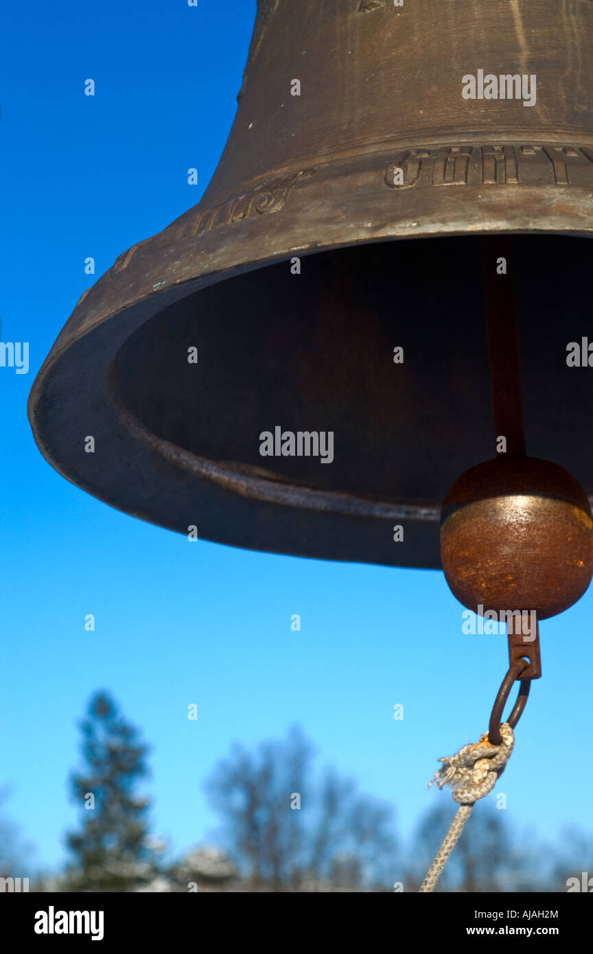 Detail of an oldfashioned church bell Stock Photo Alamy