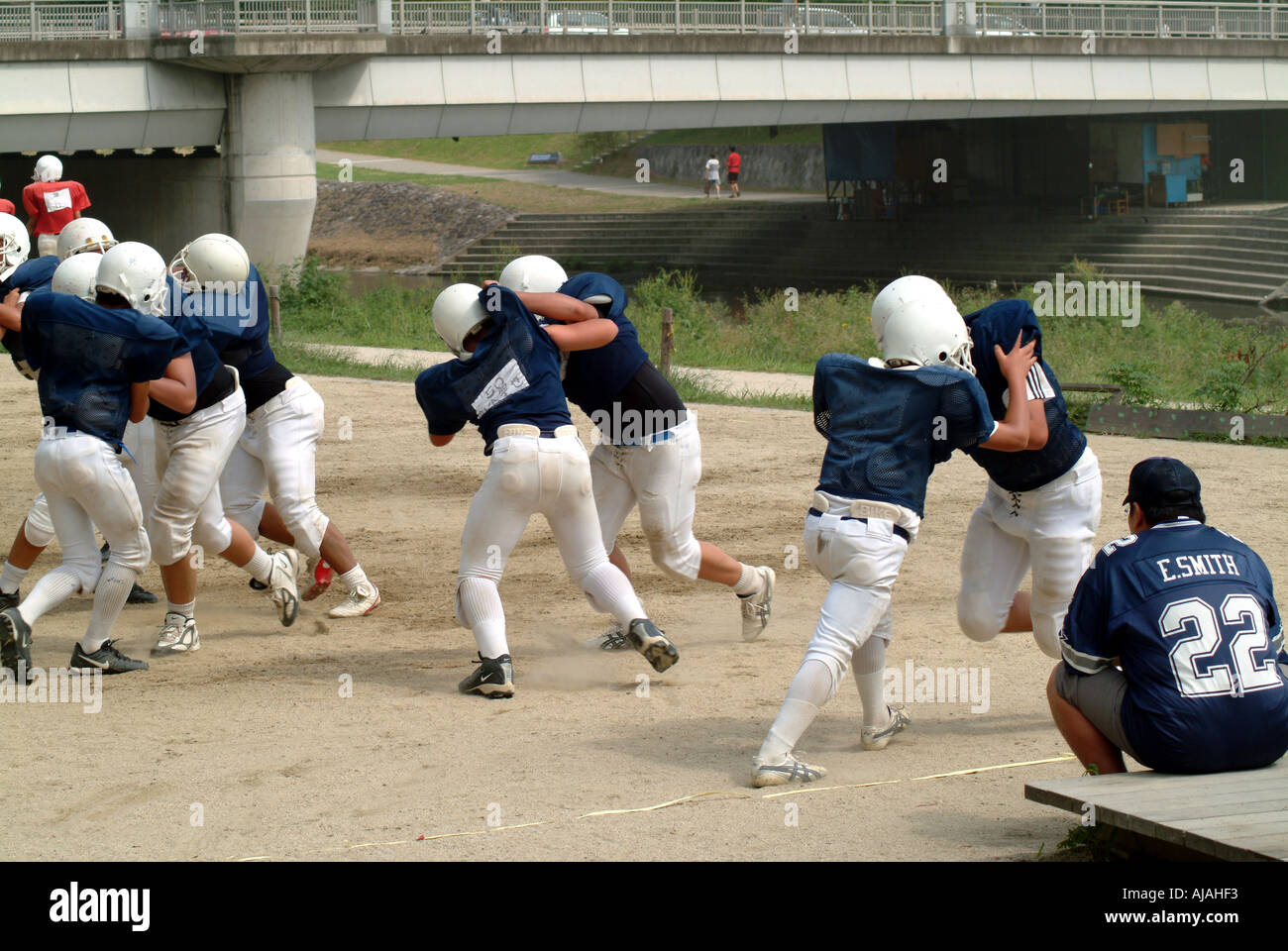 Japanese High School students practising American Football Kyoto Japan